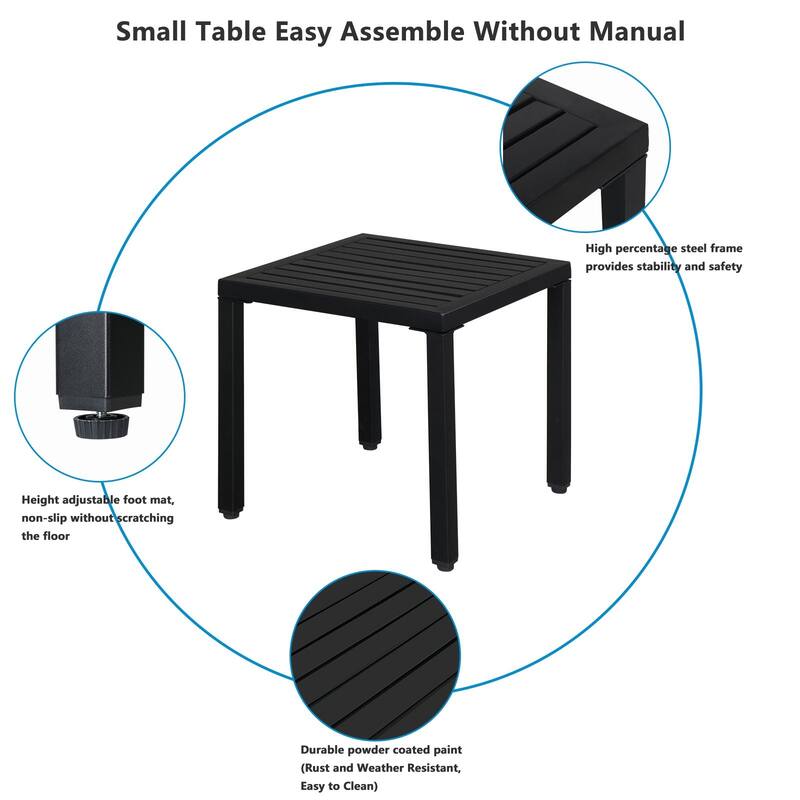 Fashionable and Simple Wrought Iron Side Table
