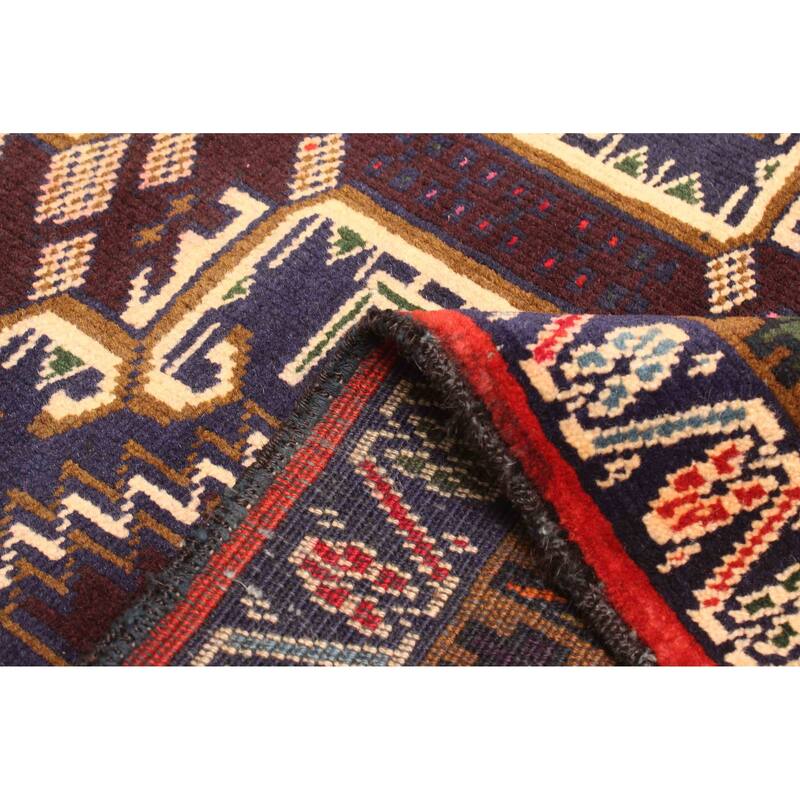 ECARPETGALLERY Hand-knotted Teimani Dark Brown Wool Rug - 2'11 x 4'6