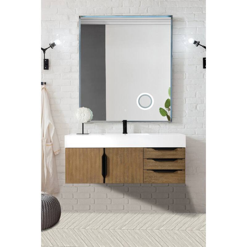 James Martin Vanities 983-V48-W-B-GW Columbia 48" Wall Mounted Single