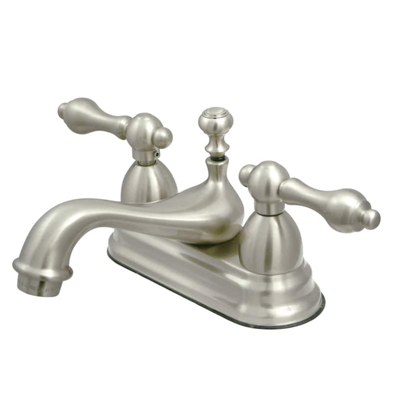 Restoration Two-Handle 3-Hole Deck Mount 4 in. Centerset Bathroom Faucet