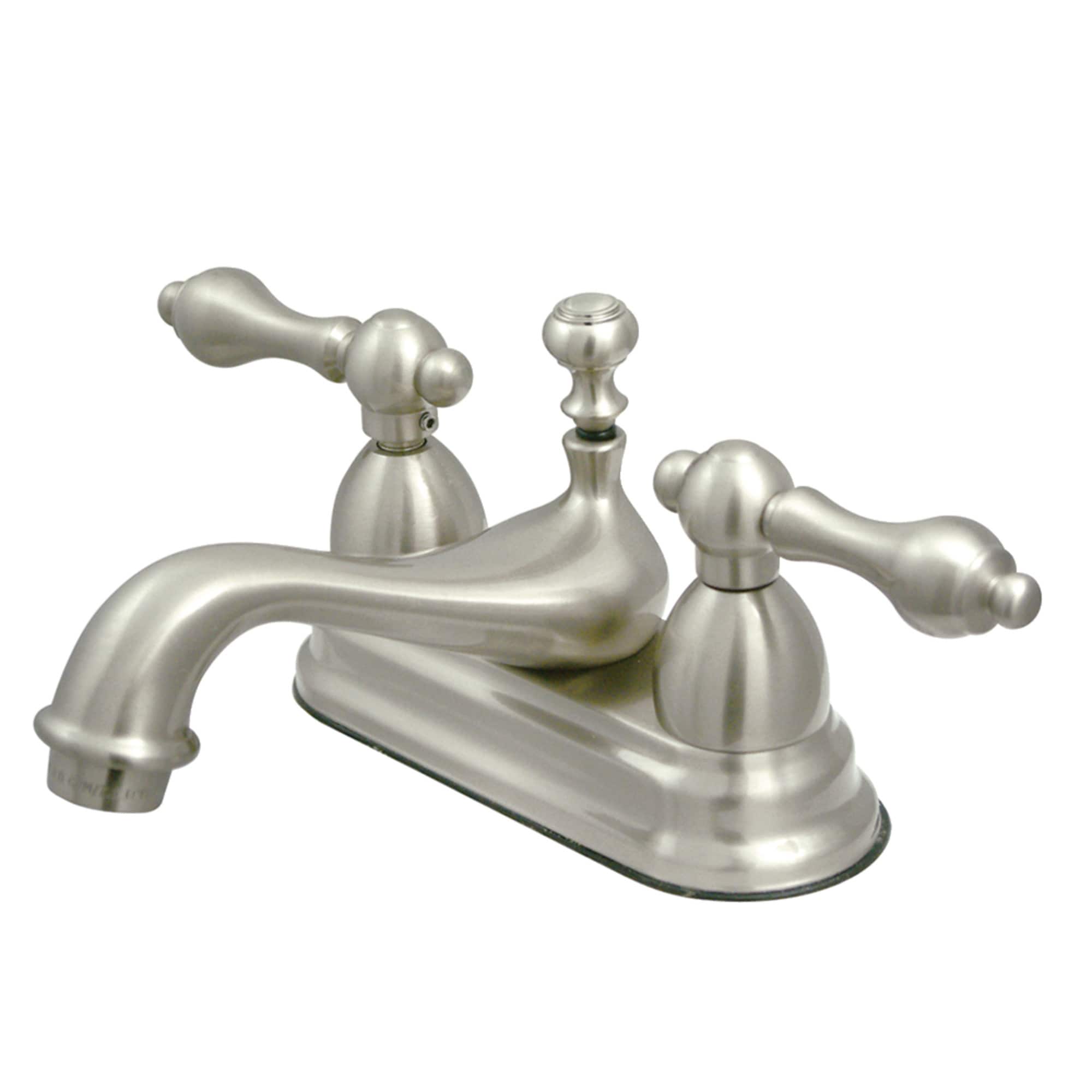 Restoration Two-Handle 3-Hole Deck Mount 4 in. Centerset Bathroom Faucet
