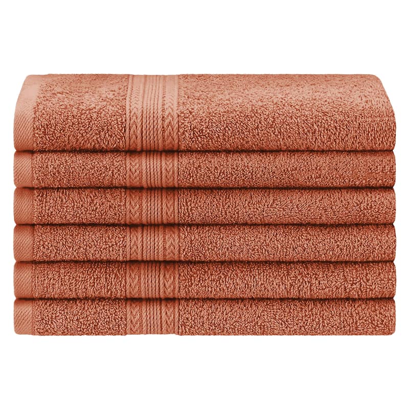 Eco-Friendly Sustainable Cotton Hand Towel by Superior (Set of 6)
