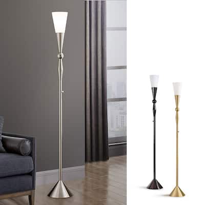 DIONE 72"H Metal Torchiere Floor lamp, LED Dimmable, Bulb Included