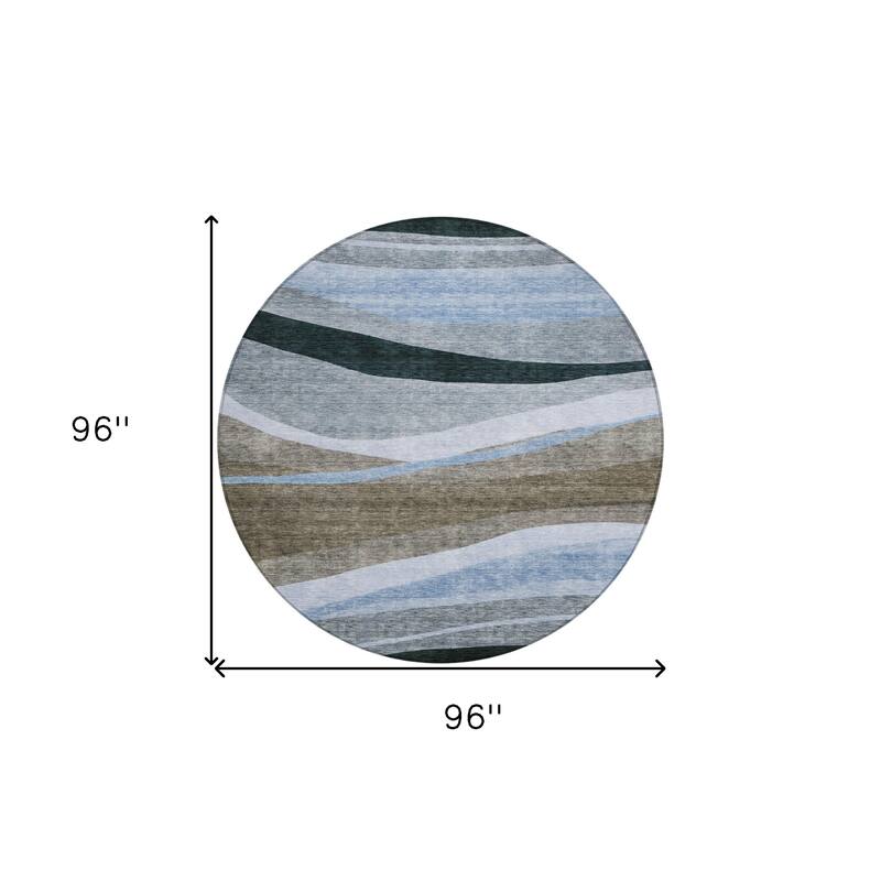 HomeRoots Abstract Transitional Rectangle Outdoor Rug