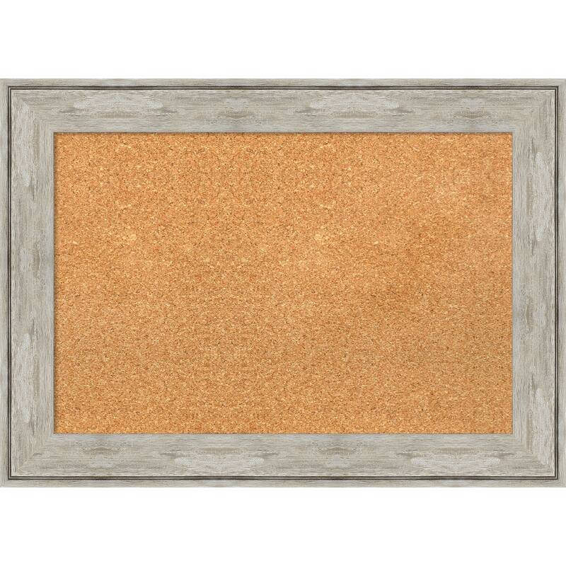 Crackled Metallic Framed Cork Bulletin Memo Board