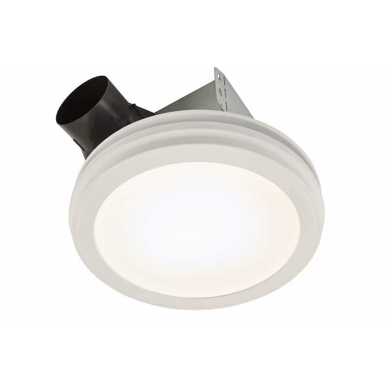 Broan AER80L 80 CFM 0.8 Sone Ceiling Mounted Exhaust Fan with Round - White