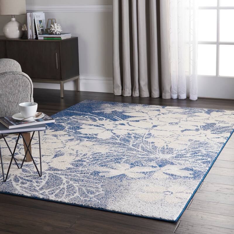 Nourison Tranquil Contemporary Abstract Floral Area Rug