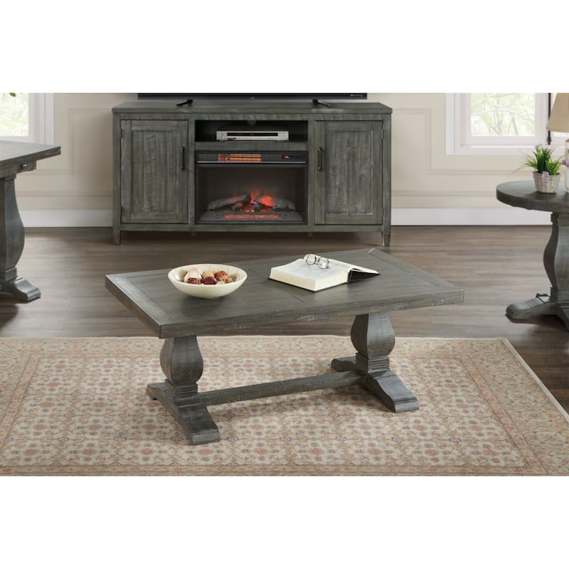 Napa 50" Solid Wood Pedestal Coffee Table