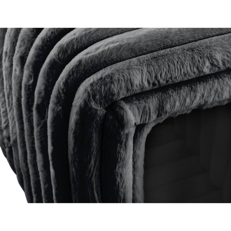 Ottoman Storage Bench Pet Supplies Corduroy Bench Cat's nest to hide For the Living Room, Entryway and Bedroom - Black