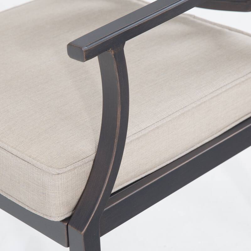 2-Piece Metal Outdoor Dining Chair
