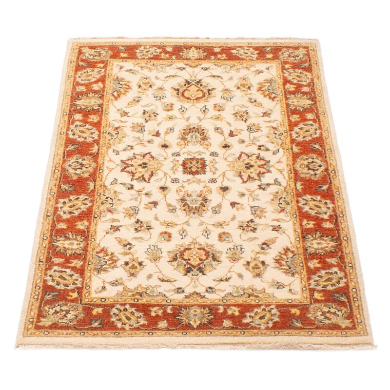 ECARPETGALLERY Hand-knotted Jamshidpour Cream Wool Rug - 3'0 x 5'0