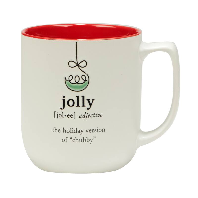 Certified International Christmas Fun Red Sayings 16 oz. Mugs, Set of 6 Assorted Designs