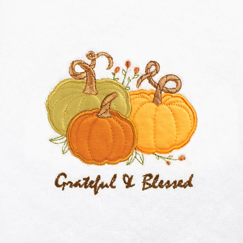 Authentic Hotel and Spa Grateul & Blessed - Embroidered Luxury 100% Turkish Cotton Hand Towel