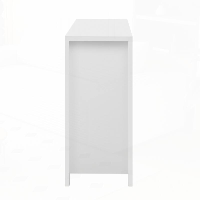 Wave-Pattern Sideboard Cabinet with 2 Drawers and 4 Doors
