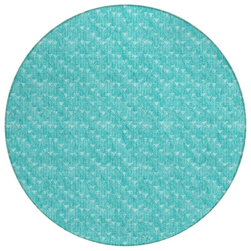 Machine Washable Indoor/ Outdoor Arrows Chantille Rug
