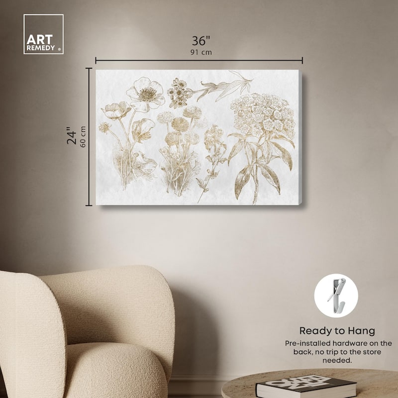 Floral Selection Canvas by Art Remedy, Gallery Wrapped