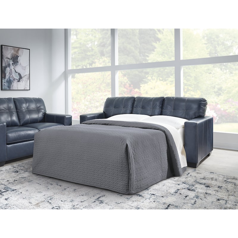 Signature Design by Ashley Santorine Queen Sofa Sleeper - 85" W x 38" D x 39" H - Blue