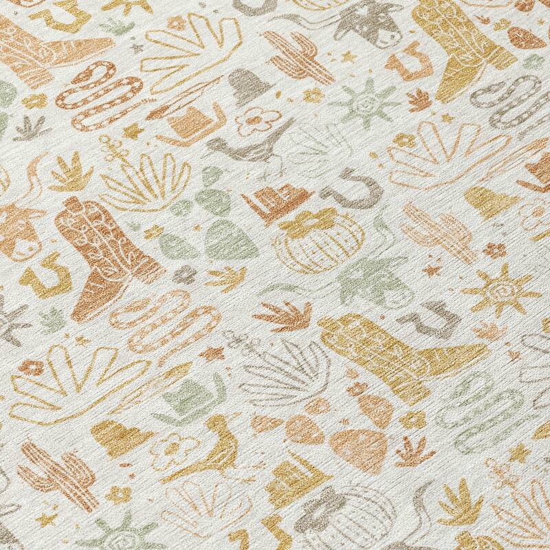 Machine Washable Indoor/ Outdoor Cowboy Dallas Chantille Rug