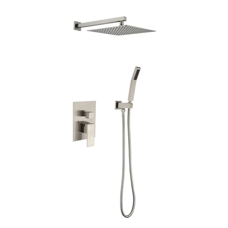 12" Rain Shower Head Systems Wall Mounted Shower - Brushed Nickel