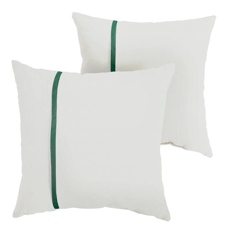 Sorra Home Sunbrella Outdoor Single Petite Flange Pillow Set of 2