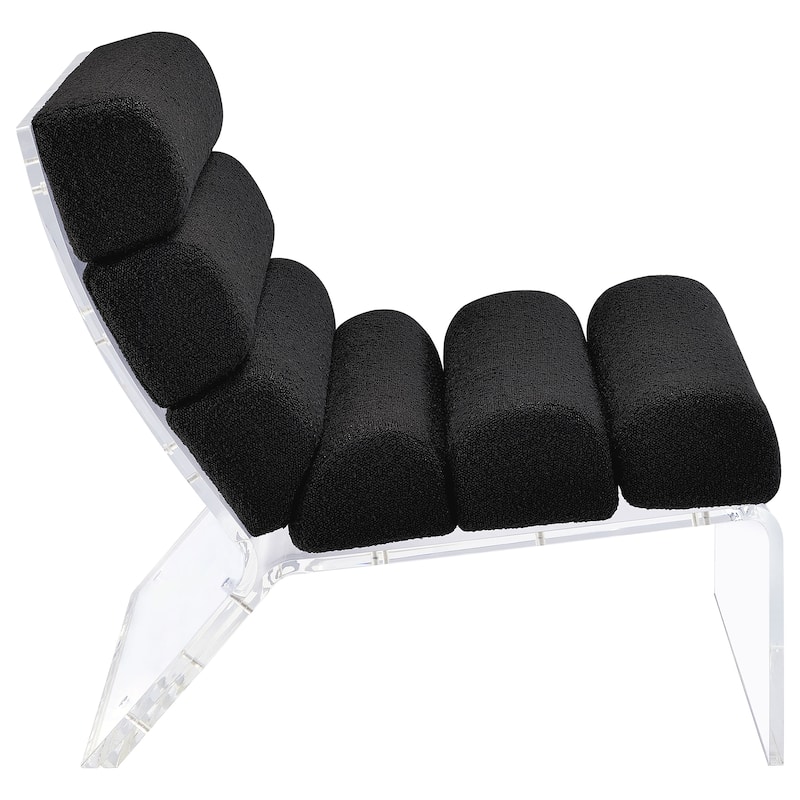 Serreta Boucle Upholstered Armless Acrylic Chair