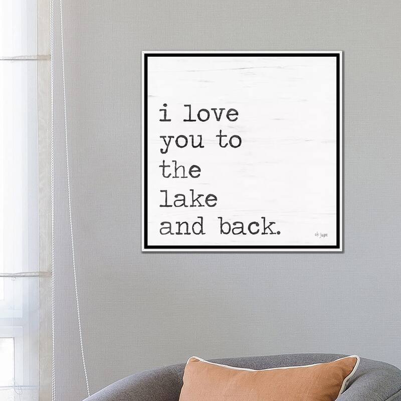 iCanvas "I Love You To The Lake and Back" by Jaxn Blvd. Framed Canvas Print