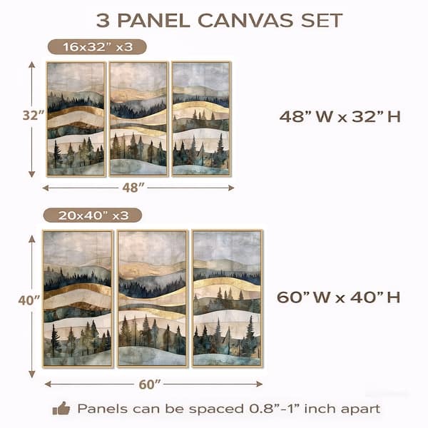 Designart "Wild Flowers Meadows" Flower Field Framed Art Set of 3 - Traditional Wall Art Set Purple Wall Decor 3 Pieces