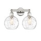 preview thumbnail 13 of 28, Innovations Lighting Athens Water Glass - 2 Light 17" Bath Vanity Light Clear/Polished Nickel