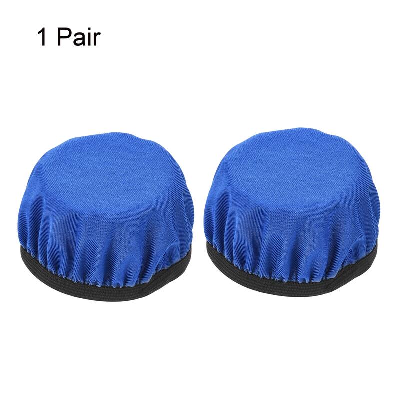 1 Pair Blue Fabric Headphone Covers, Fits 3.54"-4.33" Earphones