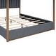 preview thumbnail 25 of 28, Full Size Metal Loft Bed with Storage Shelves, Cabinets and Wardrobe Metal Support Bed Frame for Kids, No Box Spring Needed
