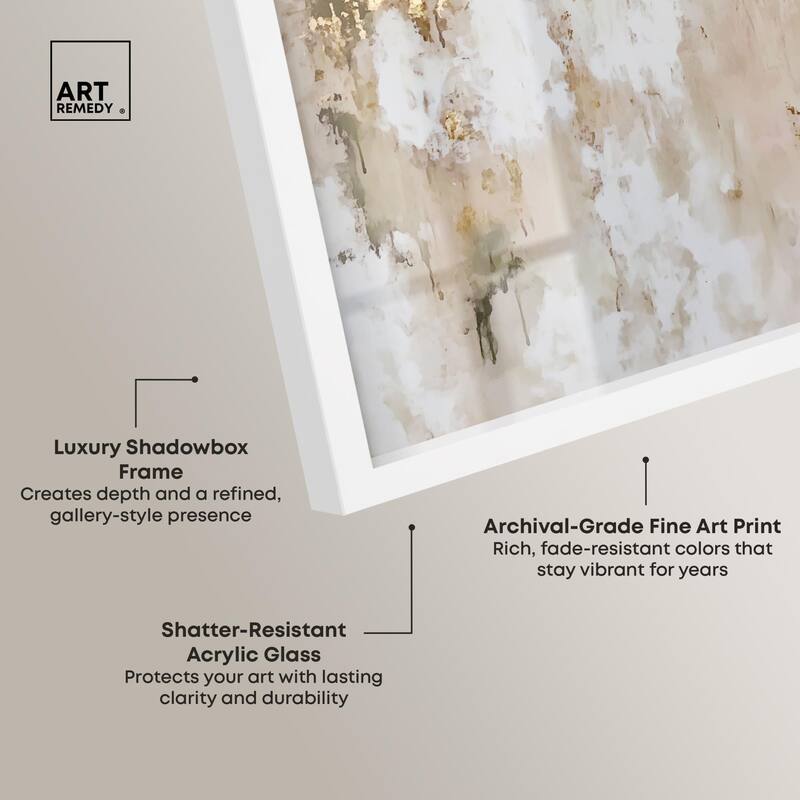 Golden Glimmer Gesture II Shadowbox by Art Remedy