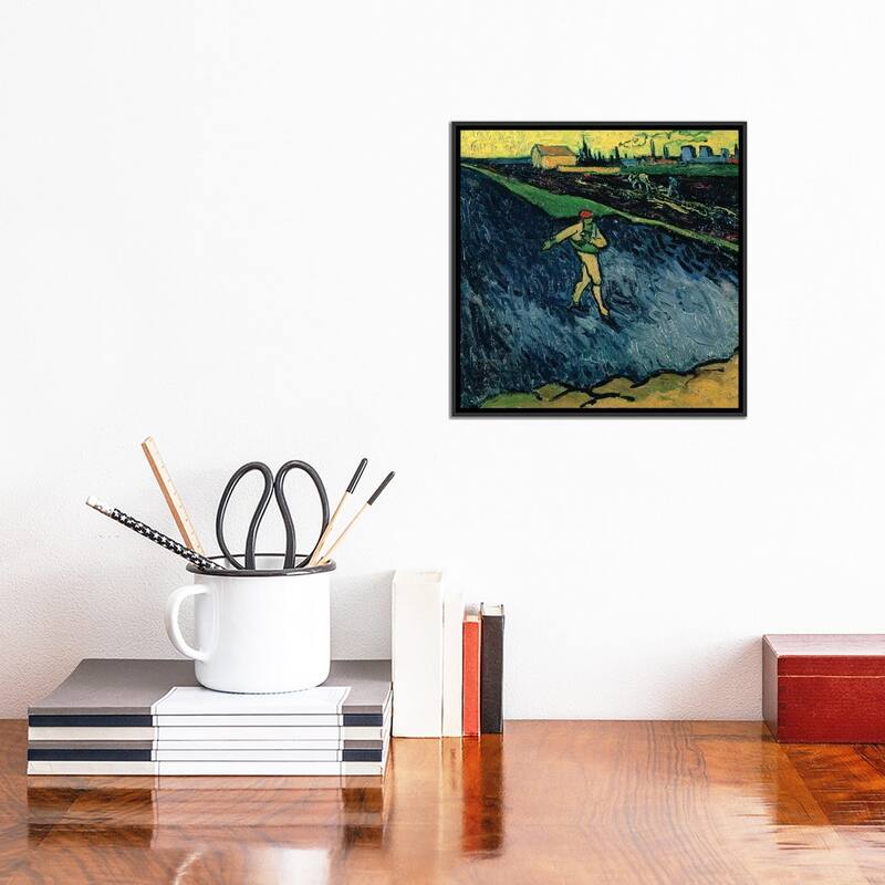 iCanvas "The Sower, 1888 " by Vincent van Gogh Framed Canvas Print