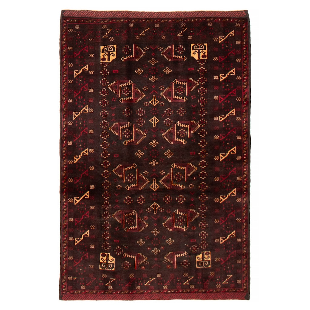 Teimani Black Rug 4'4" x 6'8" - 4'4 x 6'8