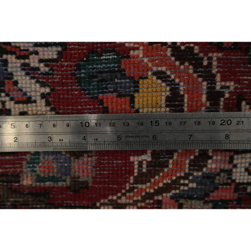 Hand Knotted Oriental 100% Wool Carpet Traditional Geometric Red Bakhtiari Area Rug - 12' 10'' X 9' 9''