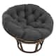 Microsuede Indoor Papasan Cushion (44-inch, 48-inch, or 52-inch) (Cushion Only) - 44 x 44 - Steel Grey