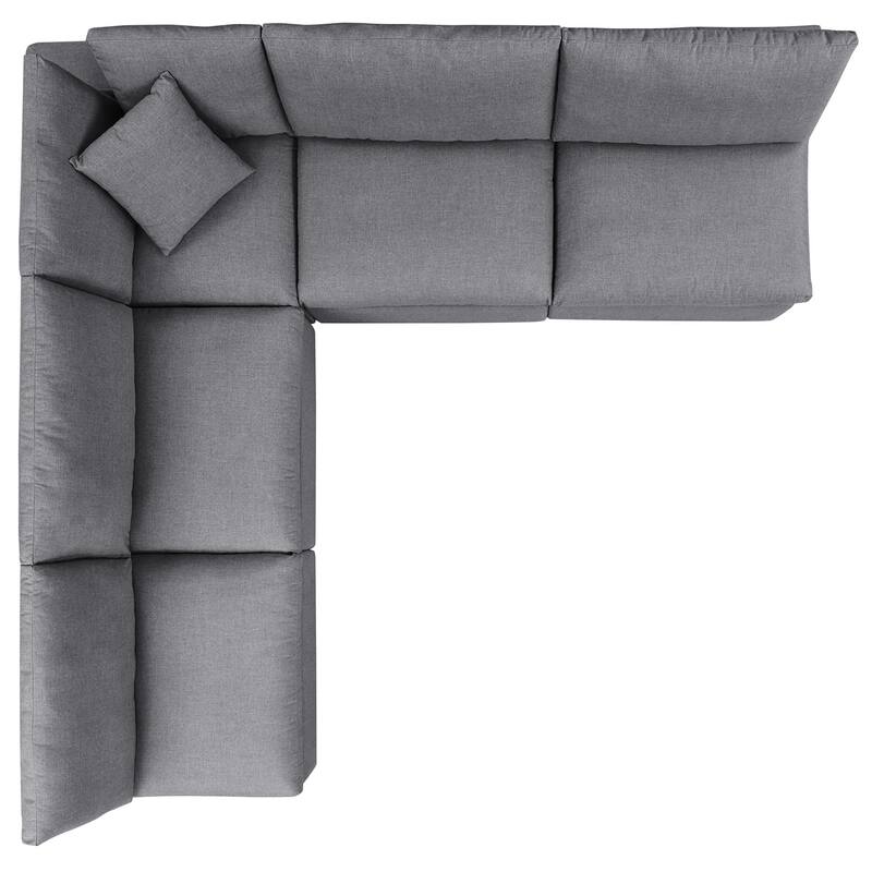 Commix 5-Piece Sunbrella® Outdoor Patio Armless Sectional Sofa