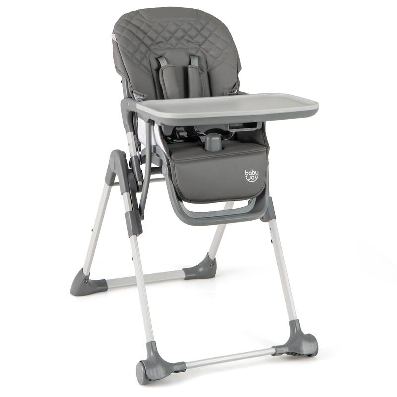 Gymax Foldable High Chair for Babies & Toddlers w/ Footrest Detachable
