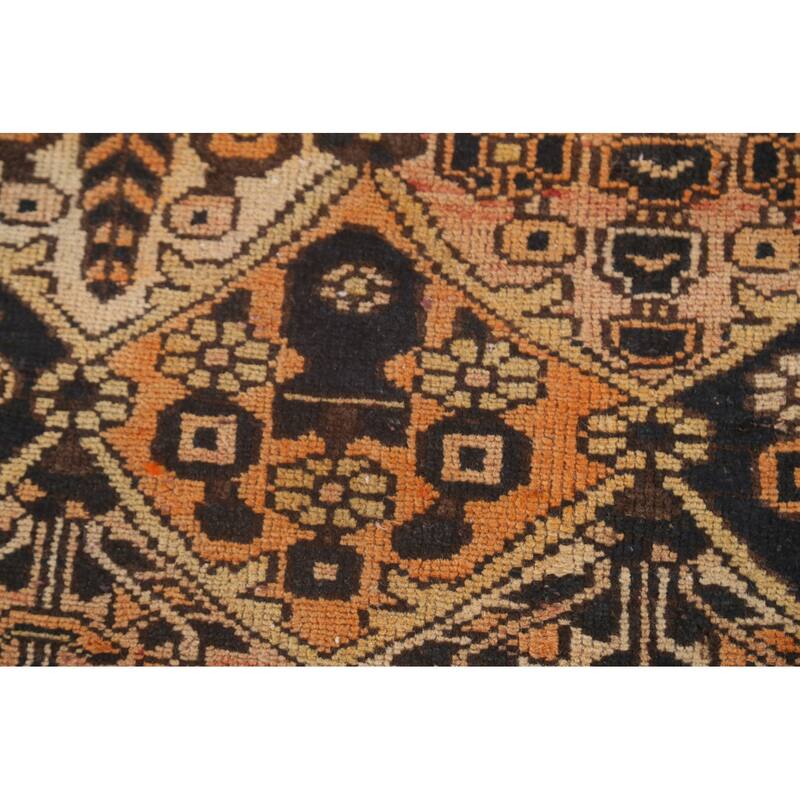 Garden Design Bakhtiari Persian Vintage Area Rug Handmade Wool Carpet - 4'11"x 9'10"