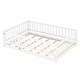 preview thumbnail 38 of 89, Montessori Floor Bed with Fence & Door, Toddler Wood Bed Frame for Kids