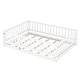 preview thumbnail 25 of 102, Montessori Floor Bed with Fence Guardrail and Removable Door Toddler Floor Wood Bed Frame for Kids Boys Girls Children's Room