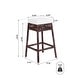 preview thumbnail 13 of 18, Bali Bohemian Woven Rattan Backless Bar Stool with Square Foam Cushion and Footrest for Kitchen Island or Home Bar