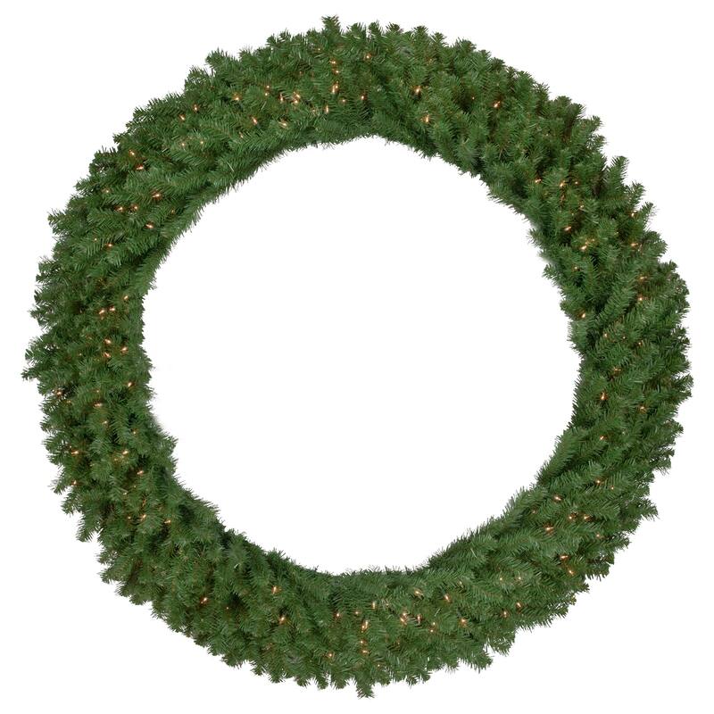 Deluxe Dorchester Pine Artificial Christmas Wreath, 60", Clear Lights