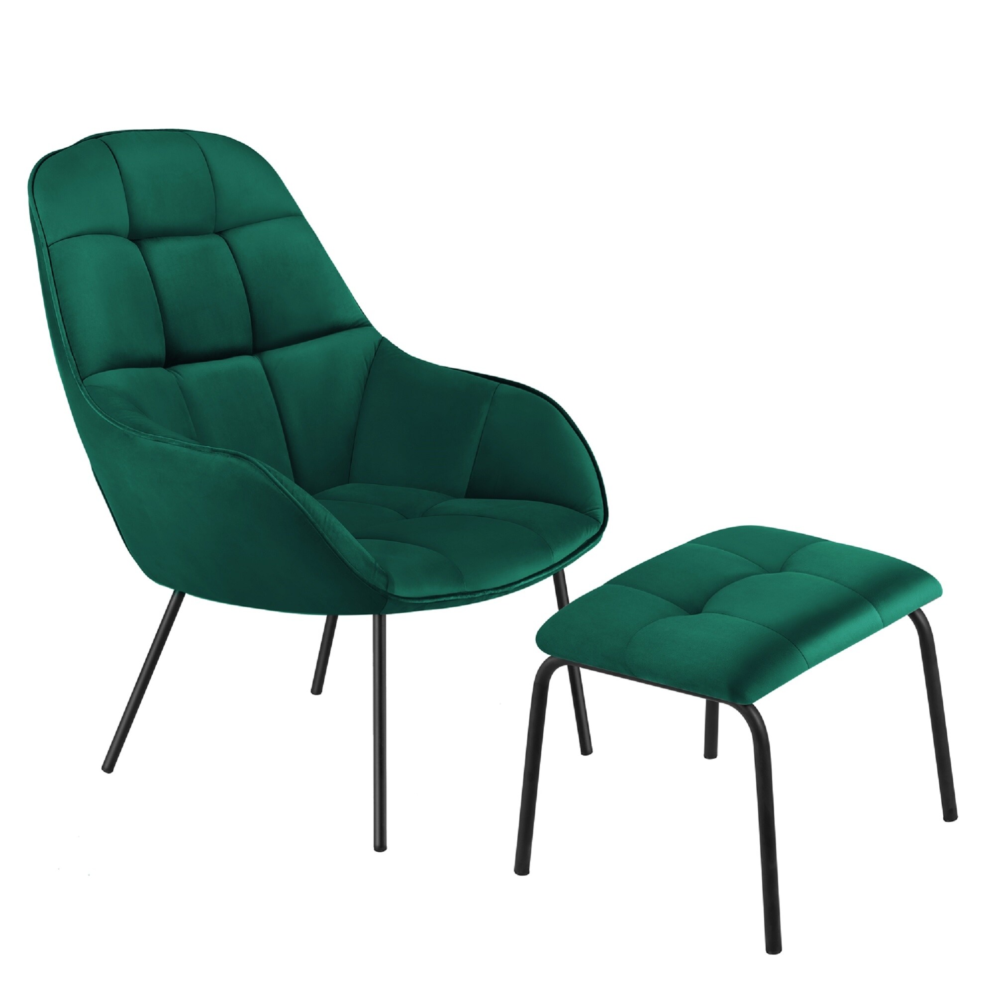 Shop Vecelo Living Room Velvet Fabric Chairs Gray Green 2 Color