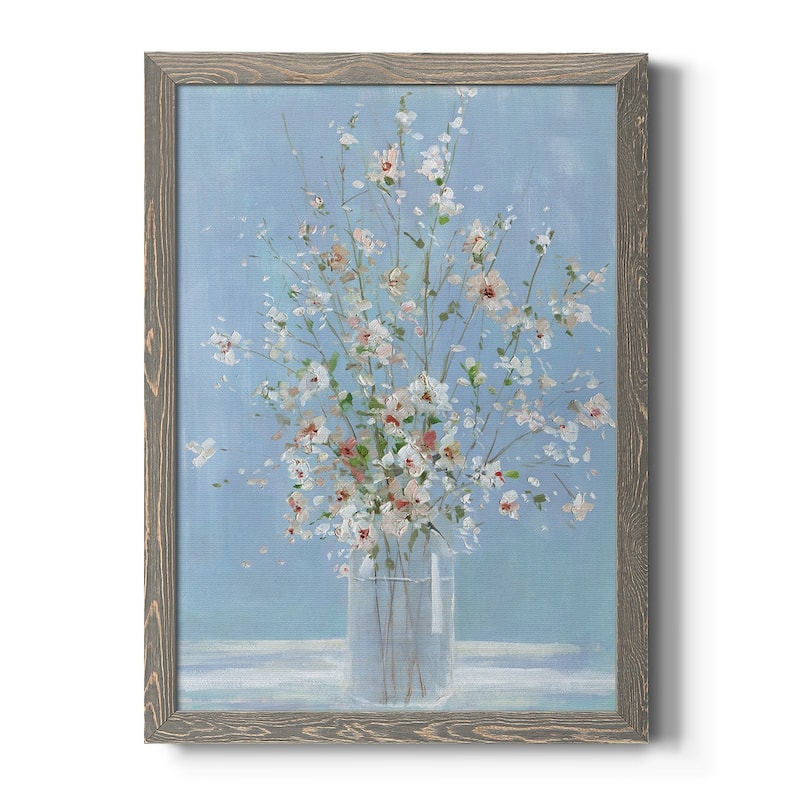 Cherry Blossom Arrangement-Premium Framed Canvas - Ready to Hang - 27.5X37.5 - Grey