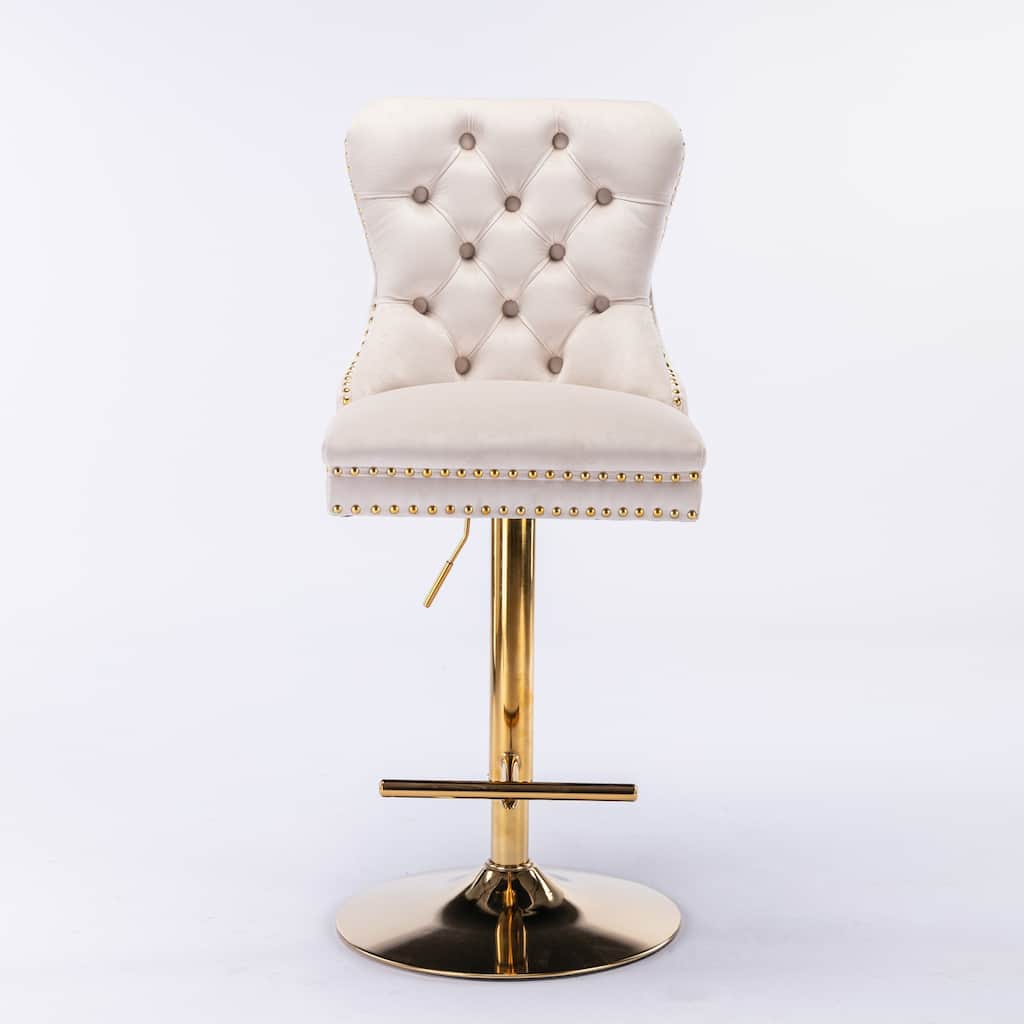 Modern Upholstered Bar Stools (Set of 2)