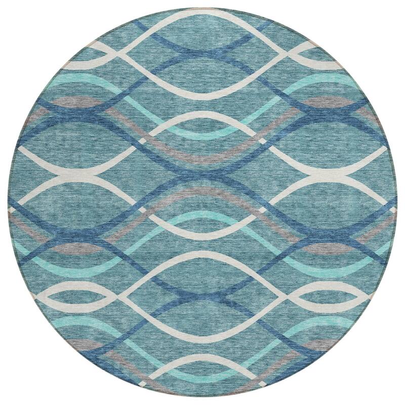 HomeRoots Abstract Transitional Rectangle Outdoor Rug