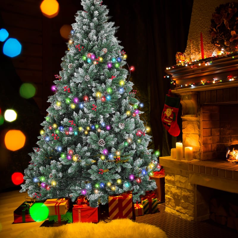 6ft Green Artificial Full Christmas Tree with 150 LED Lights, 750