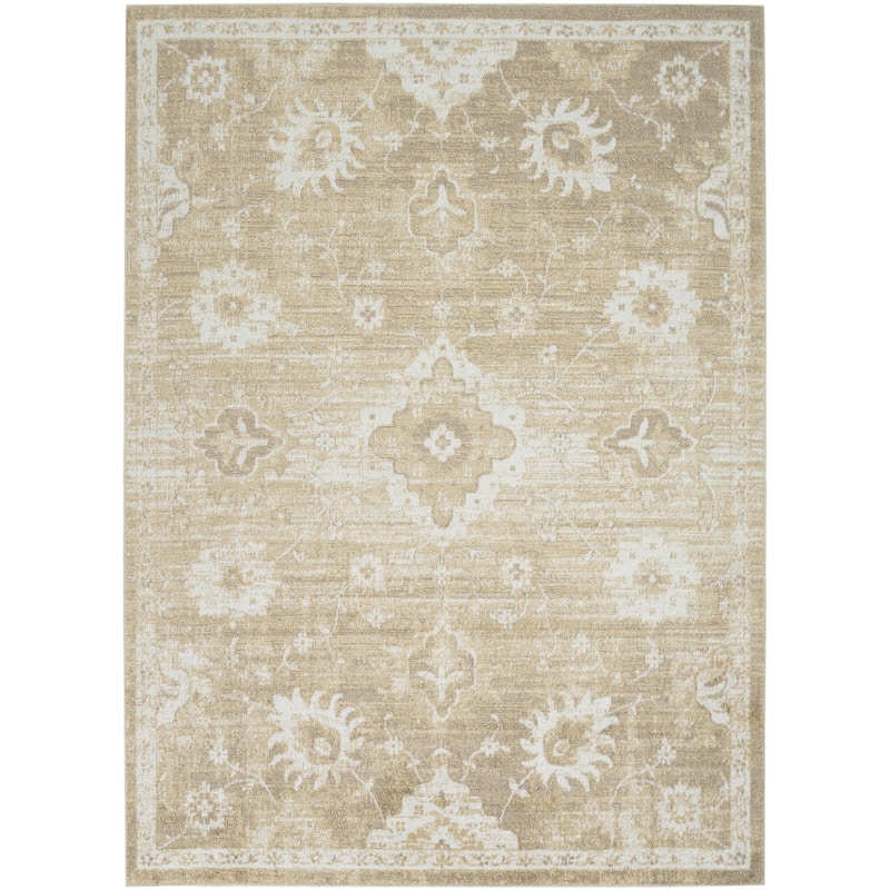 Nourison Astra Machine Washable Indoor only Persian Area Rug - 7' 10" x 10' - Ivory/Gold - Rectangle