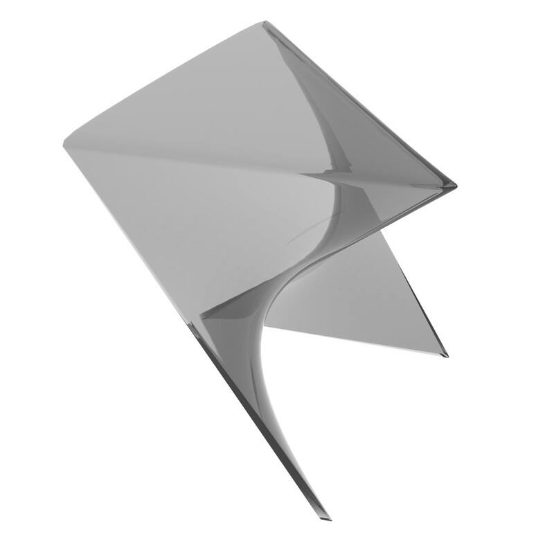 Randolph Modern Indoor Lightweight Side Table with Triangular Curved Design Accent End Table for Home Living Room or Bedroom