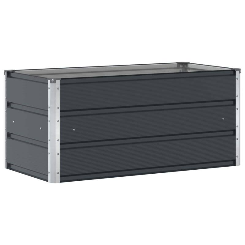 vidaXL Planter in Galvanised Steel - 39.37 x 19.69 x 17.72